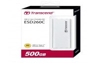 Transcend 500GB ESD260C USB 3.1 Gen 1 Gen 2 Type C Portable SSD Silver