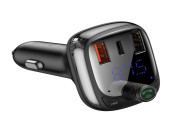 Baseus Bluetooth 5.0 FM Transmitter Fast Charging PD Car Charger 5A black CCTM-B01