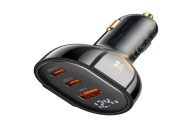 Mcdodo Prism Series 128W PD Dual USB-C + USB-A Digital Display Car Charger